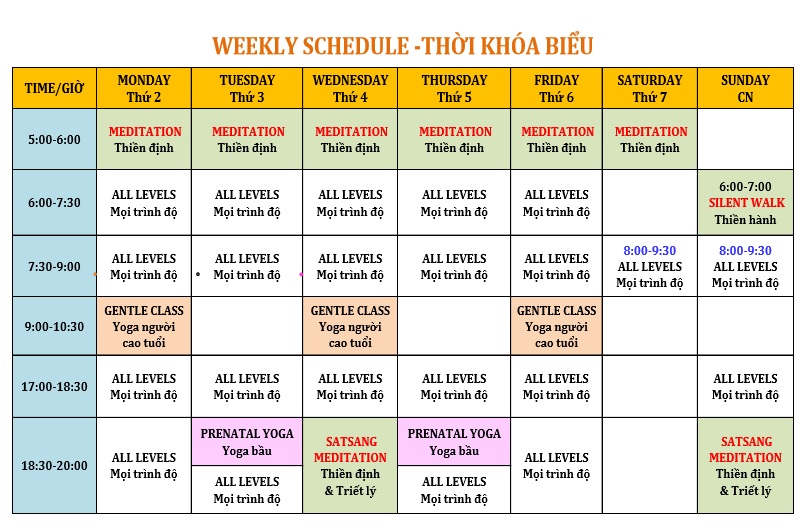 Weekly Fix schedule